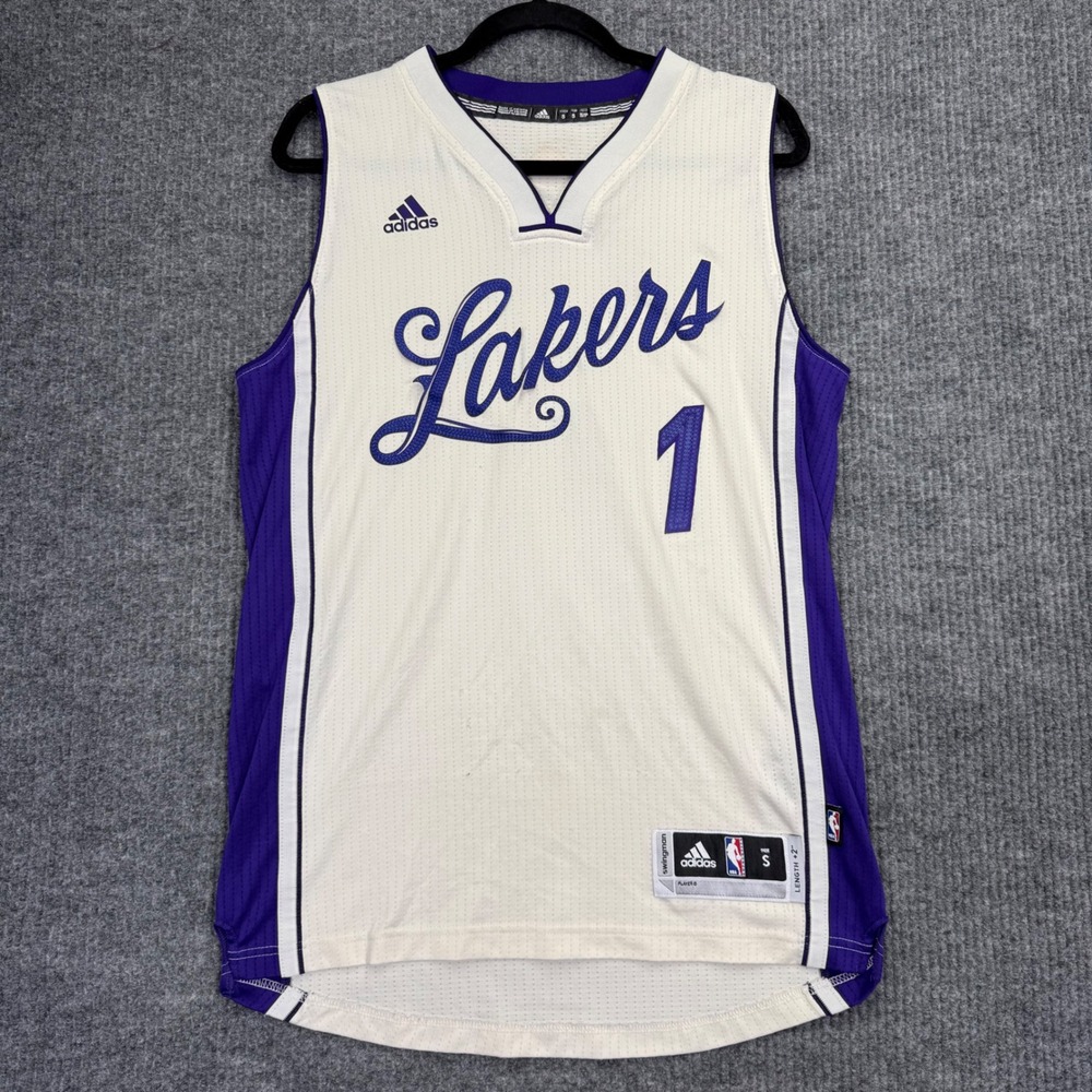 Los Angeles Lakers D'Angelo Russell NBA Adidas Vintage Christmas Jersey Small